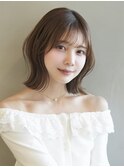 表参道白髪ぼかしマッシュショートヘアッシュベージュ40代50代