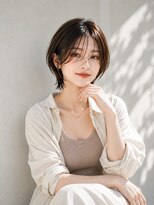 グリッター 仙台中央店(GRITTERs) レイヤーカットウルフヘアグレージュ大人ボブ20代30代40代