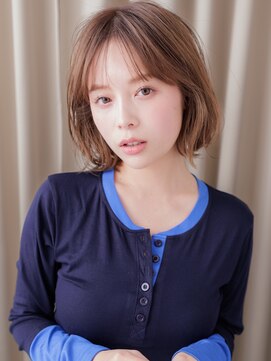 カバーヘア ブリス 上尾西口店(COVER HAIR bliss) シアーバングブリーチなしハッシュカットレイヤーボブ20代30代Y