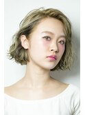 【ｋeep hair design】ハイトーンボブ×ホワイトアッシュ