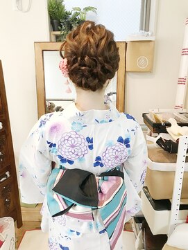 ロカット サロン(Roquat Salon) 浴衣ロングシニヨンアップ【ヘアアレンジ 立川/立川南/八王子】