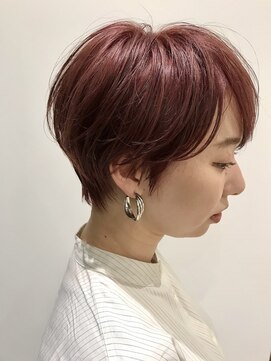 アテナ 六本松店(ATENA) arena六本松　ピンク　pink ハンサムショート　マッシュ　ボブ