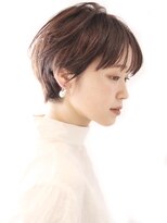 シースルーバング／大人モードショート／ココアブラウン