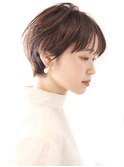 シースルーバング/大人モードショート/ココアブラウン