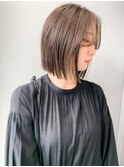 nude仲井【ミニボブ】【ブリーチなし】【チャコールベージュ】
