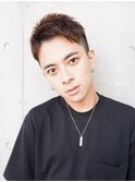 ツーブロック×アップバング束感ベリーショート×フェードカット