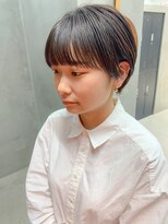 テトヘアー(teto hair) マッシュショート、ワイドバング、丸みショート、グレージュ
