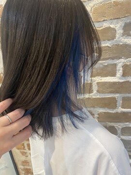 アマンヘアーイースト 吉祥寺東口店(Aman hair-e) くびれ×ブルーインナーカラー2022S/S【Amanhair-e吉祥寺】