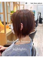 ヘアアンドフェイス サクラインターナショナル(hair&face sakura international) 前下がりボブ