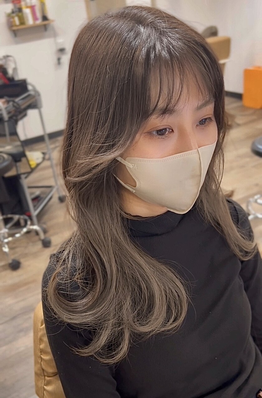 大人かわいいくびれヘア/韓国/顔まわり/matt greige：L172978210
