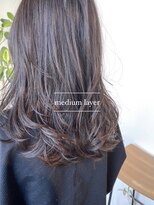ヘアサロン ピース(hair salon PIECE)&nbsp;ミディアムレイヤーくびれミディアム グレージュ