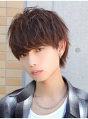 ソフトツイストスパイラル　マッシュ　ショートウルフ