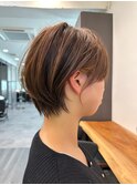 大人ラフウェーブ20代30代40代ボブブラウンスウィングショート