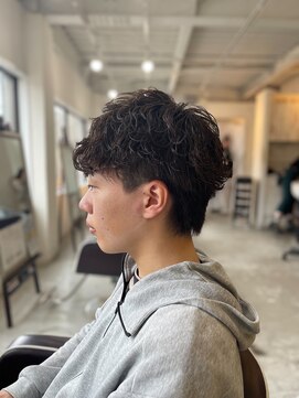 ソイクフ(SOY KUFU) MEN’SHAIR波巻きマッシュパーマウルフ
