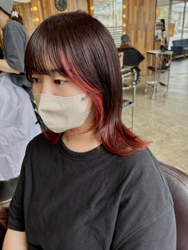 ヘアラウンジ アングゥ(hair lounge ungu) redcolor・layerstyle