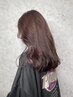 【ブリーチなしの外国人カラー】前髪カット＋透明感カラー ￥8,800