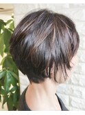ショートグラデーション×ヘアマニキュア×ハイライト