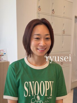 アリーナ 船橋日大前店(arena) レイヤーボブ×ピンクブラウン