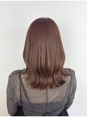 ピンクブラウン/ミディアムスタイル【20代30代40代】