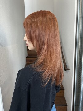 エッジ 下北沢(edge.) 赤みベージュカラー｜下北沢美容室