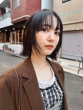 ネルケ 立川(nelke) 切りっぱなしボブ 顔周りカット 縮毛矯正 髪質改善 立川レイヤー