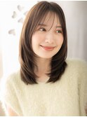 マロンベージュ美髪顔周りレイヤースタイルY戸田公園30代40代