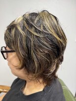 コノハナサクヤ 銀座(KonohanaSakuya)&nbsp;くせ毛活かして白髪ぼかしハイライト