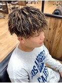 ツイストスパイラル波巻きパーマツイストパーマメンズマッシュ