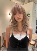 ミルクティーベージュ×マッシュレイヤー