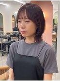 くびれヘア/顔周り/韓国/カラー/レイヤーカット/前髪/錦糸町ボブ