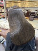 【ブリーチなしワンカラー×オリーブグレージュ】