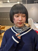 ジアン バイ ミルボン NU茶屋町+(GIEN by milbon)&nbsp;顔周りレイヤー/ウルフレイヤー/オン眉/ぱっつん/吉岡美音