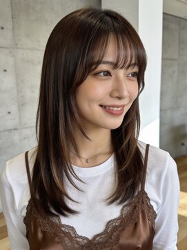 カランエノエル(Calin et Noel) ミディアムレイヤー/髪質改善ストレート/ブラウンカラー