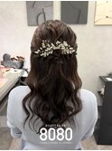 ねじりハーフアップ