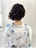 サイドのアップヘア