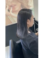 ヘアーデザイン ジェルム(Hair Design germe)&nbsp;ダークグレーのミディアムヘア #しのだスペシャル