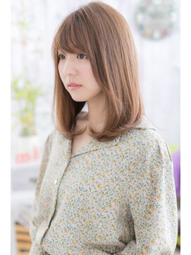 ミック ヘアアンドビューティー 大山店(miq Hair&Beauty) ナチュラルかわいい♪ベージュ系カラーワンカールロブa
