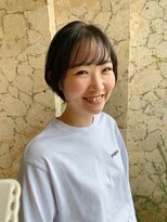 アトリエ エス atelier es HAIRDESIGN&nbsp;キュート×ショートボブ/ひし形シルエット/黒髪ショート/透明感