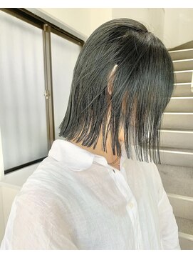 ルーム(Loom.) ブリーチなしダブルカラー　オリーブカラー　ベージュカラー