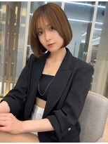 ノク(nok)&nbsp;BOB_グレーベージュレイヤーロング前髪パーマ