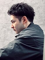 リア 自由が丘(REA)&nbsp;【メンズカット】アップバングツーブロックショート20代30代40代