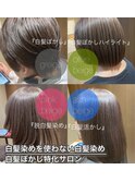 【白髪ぼかし/白髪ぼかしハイライト/脱白髪染め/白髪染め無し】