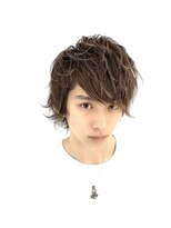 ランディ(RANDY)&nbsp;メンズ 耳かけ レイヤーマッシュ ナチュラルパーマ 【RANDY】