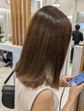 ポジ(poji) 髪質改善カラー 艶カラー ブラウンカラー ミディアム