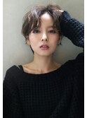【Blanc】ショートヘア＿フェザーショート＿くすみベージュ