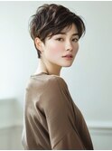 ☆ホワイトグレージュミニウルフデジタルパーマチェリーブラウン