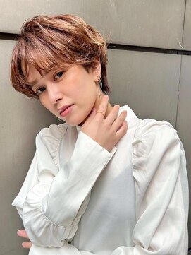 ニューヨークニューヨーク イオンスタイル東淀川店(NYNY) コテ巻き風ショート×オレンジヘア