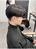 韓国センターパートニュアンスカルマ風パーマ[メンズ]