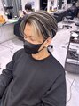 メンズサロン キング 梅田店(Men’s salon K!ng) ホワイトハイライトカラー!!センターパートにもおすすめ^ - ^