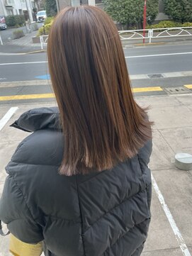 ビアンコカーロ 用賀店(Bianco caro) マットブラウン×切りっぱなし/20代30代40代